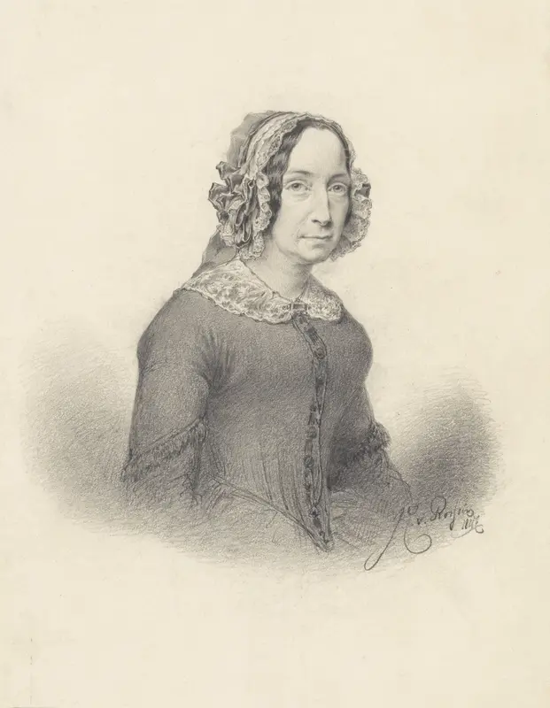 Portret van een vrouw, driekwart naar rechts Wall Art by Jan Cornelis van Rossum - High-Resolution Digital Print