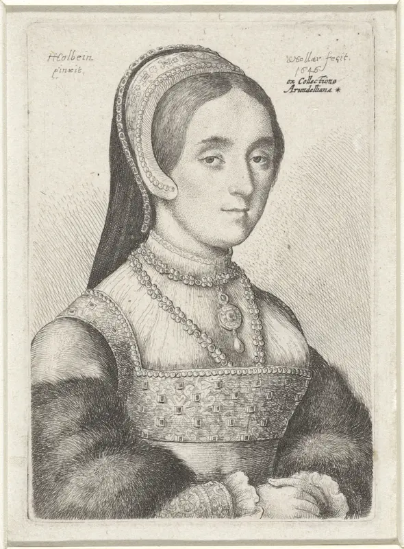 Portret van een vrouw met Franse kap Wall Art by Unknown - High-Resolution Digital Print