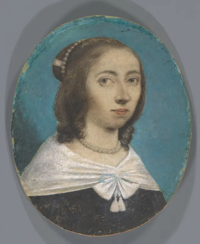 Portret van een vrouw, mogelijk Anna Maria van Schurman Wall Art by Unknown - High-Resolution Digital Print