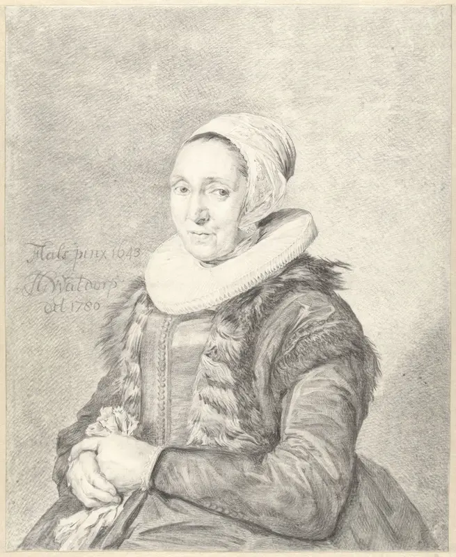 Portret van een vrouw, naar links Wall Art by Unknown - High-Resolution Digital Print