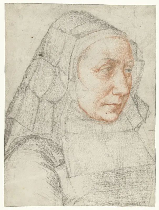 Portret van Elburga van Boetzelaer (?) Wall Art by Wouter Pietersz I Crabeth - High-Resolution Digital Print