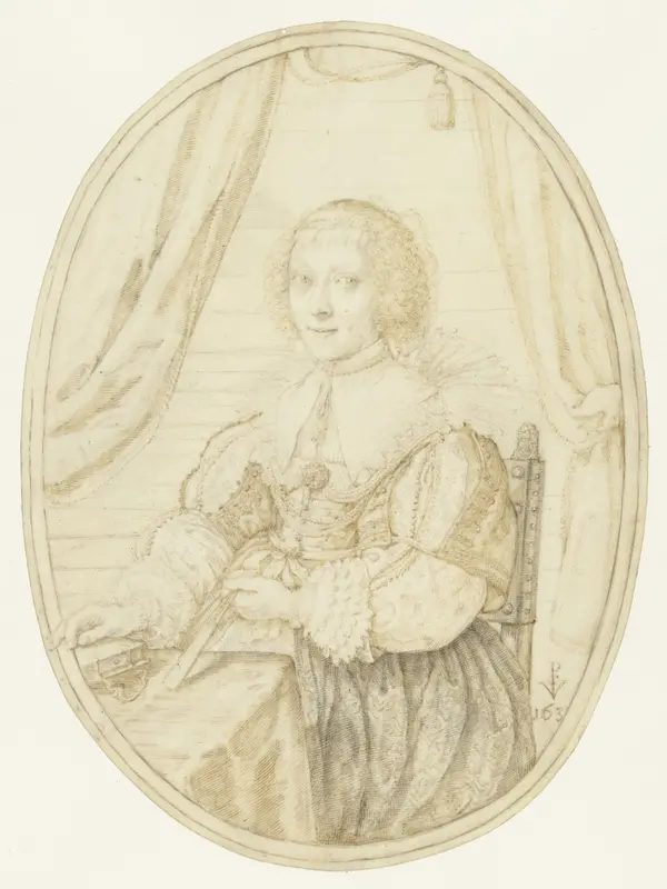 Portret van Elisabeth Lemens (?-1650) Wall Art by Unknown - High-Resolution Digital Print