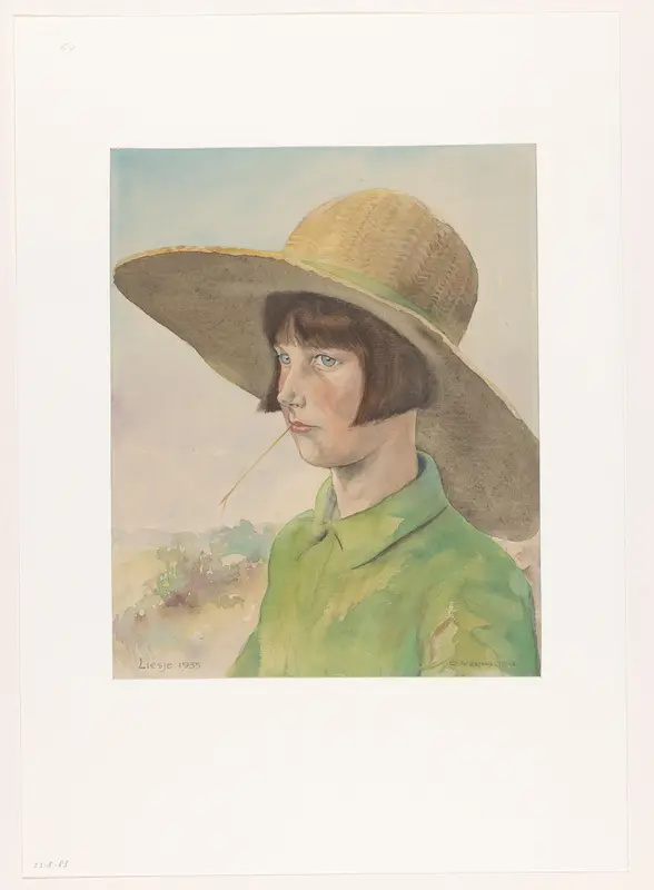 Portret van Elise Cateline Verhagen Wall Art by Unknown - High-Resolution Digital Print