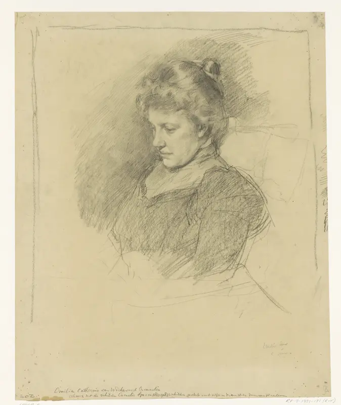 Portret van Emilia Spoor-van Wickevoirt Crommelin Wall Art by Cornelis Spoor - High-Resolution Digital Print