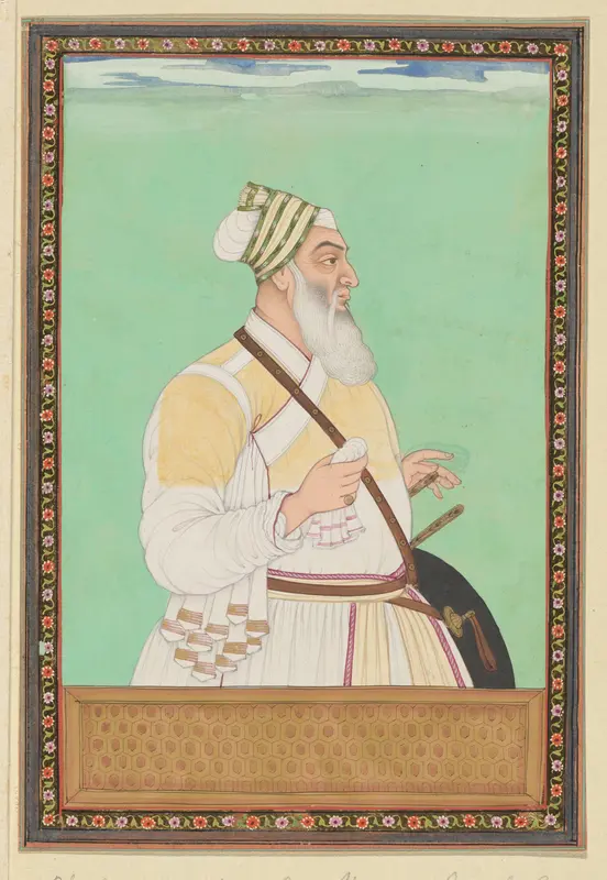 Portret van Fath Jang Khan, de grootvizier van Aurangzeb Wall Art by anonymous - High-Resolution Digital Print