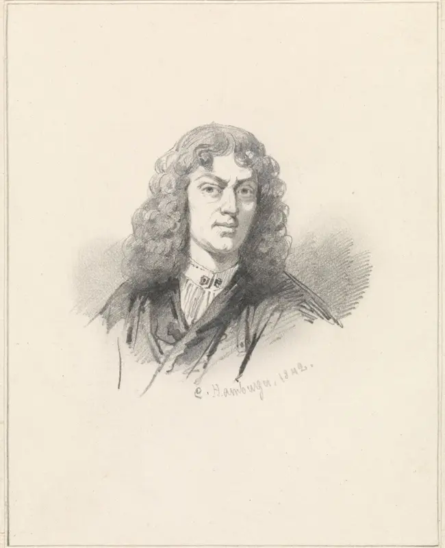 Portret van Ferdinand Bol Wall Art by Coenraad Hamburger - High-Resolution Digital Print