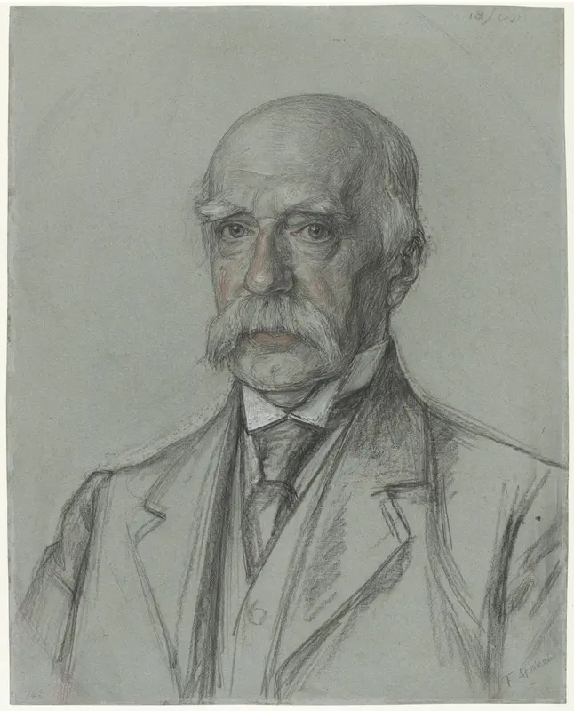 Portret van F.J. Spakler Wall Art by Jan Veth - High-Resolution Digital Print