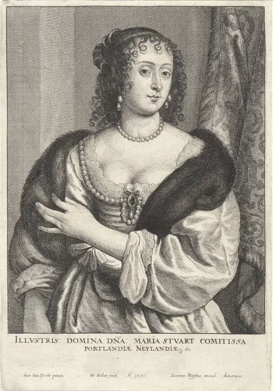 Portret van Frances Stuart gravin van Portland Wall Art by Unknown - High-Resolution Digital Print