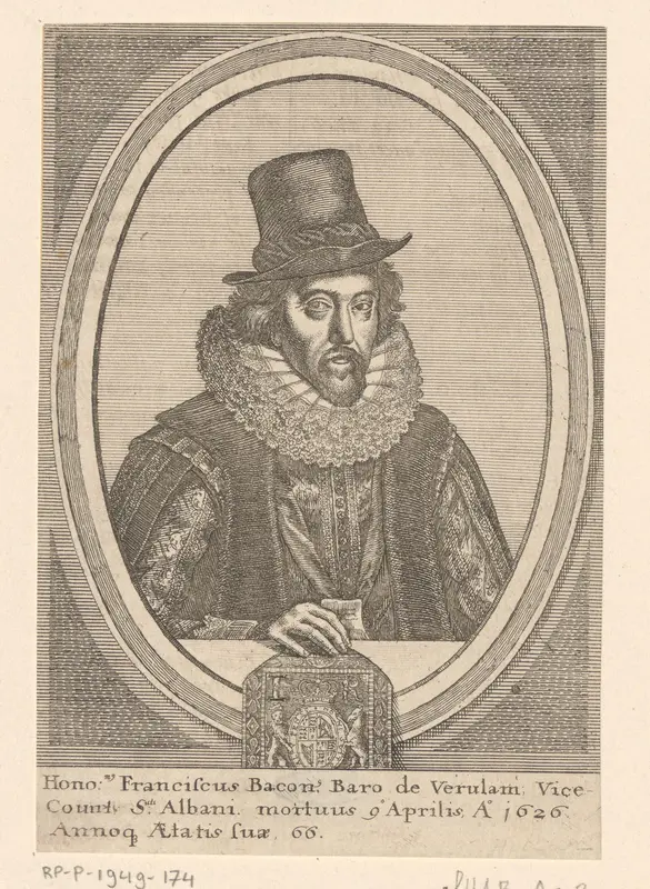 Portret van Francis Bacon Wall Art by Wenceslaus Hollar - High-Resolution Digital Print