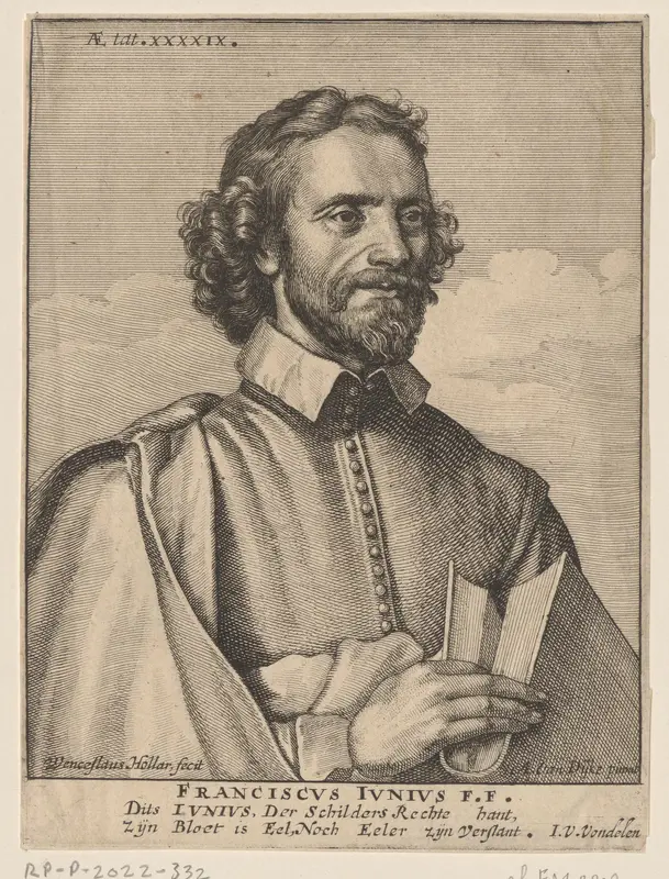 Portret van Franciscus Junius II op 49-jarige leeftijd Wall Art by Unknown - High-Resolution Digital Print