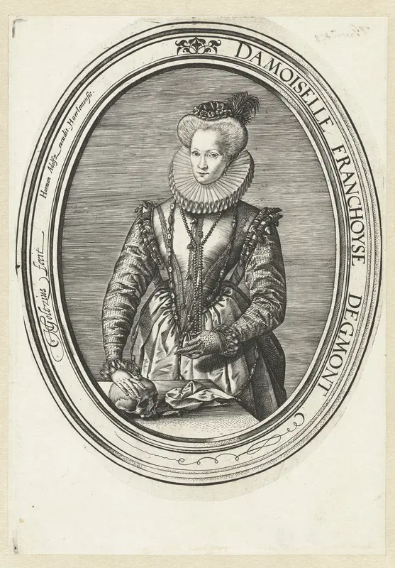 Portret van Françoise van Egmond Wall Art by Harmen Adolfsz. - High-Resolution Digital Print