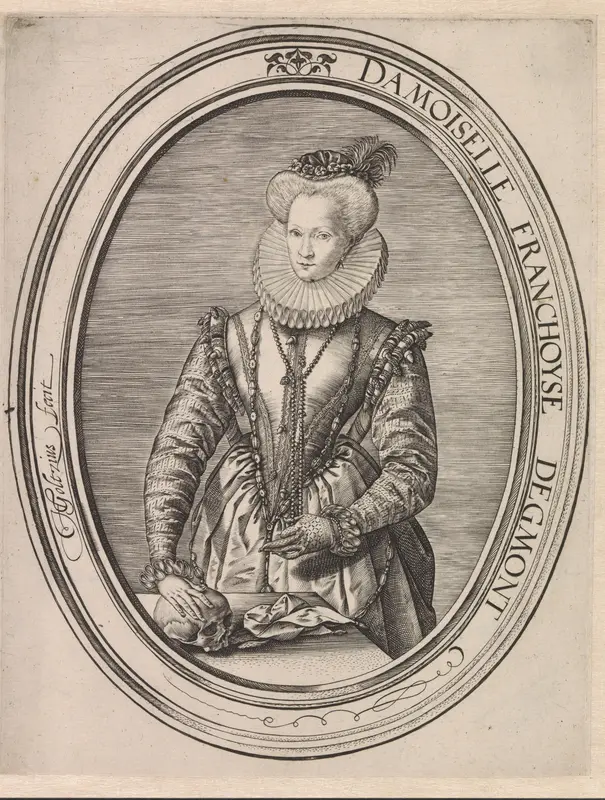 Portret van Françoise van Egmond Wall Art by Hendrick Goltzius - High-Resolution Digital Print