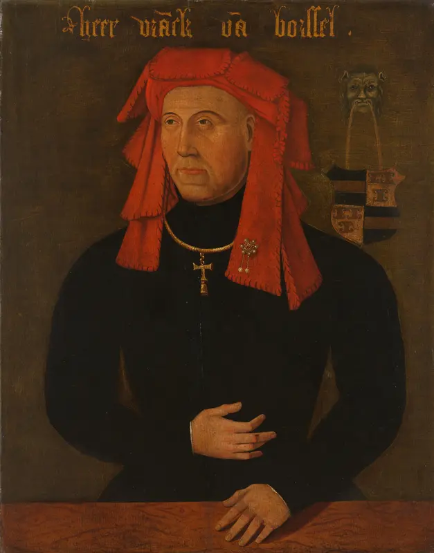 Portret van Frank van Borselen (c. 1390-1470), Heer van Sint Maartensdijk Wall Art by anonymous - High-Resolution Digital Print