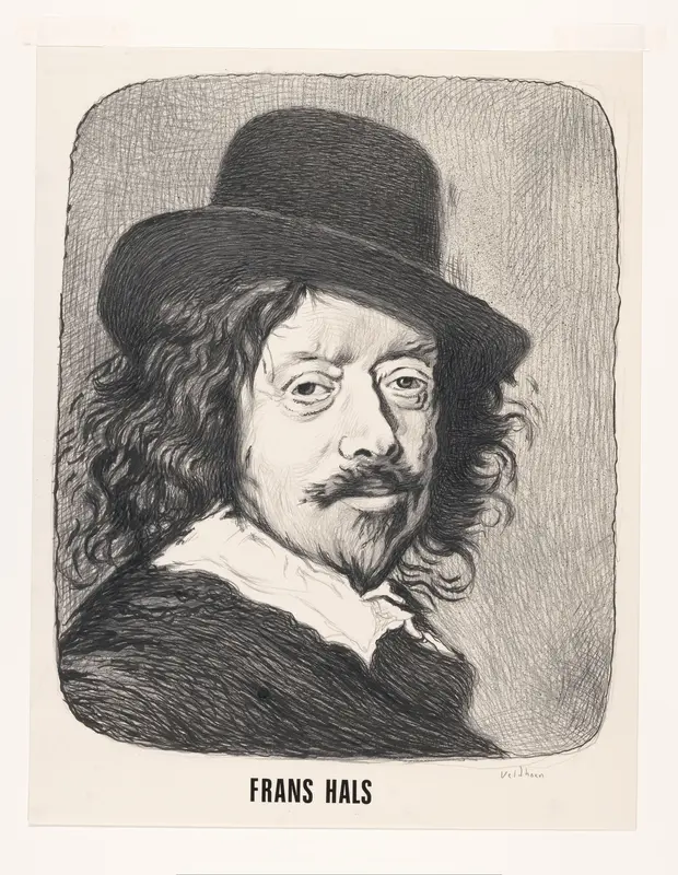Portret van Frans Hals Wall Art by Unknown - High-Resolution Digital Print