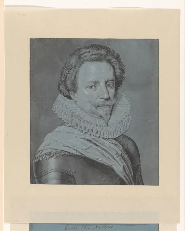 Portret van Frederik Hendrik, prins van Oranje-Nassau Wall Art by Jan Antonisz van Ravesteyn - High-Resolution Digital Print