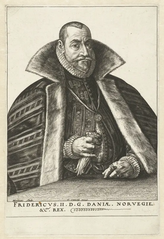 Portret van Frederik II, Koning van Denemarken en Noorwegen Wall Art by Unknown - High-Resolution Digital Print
