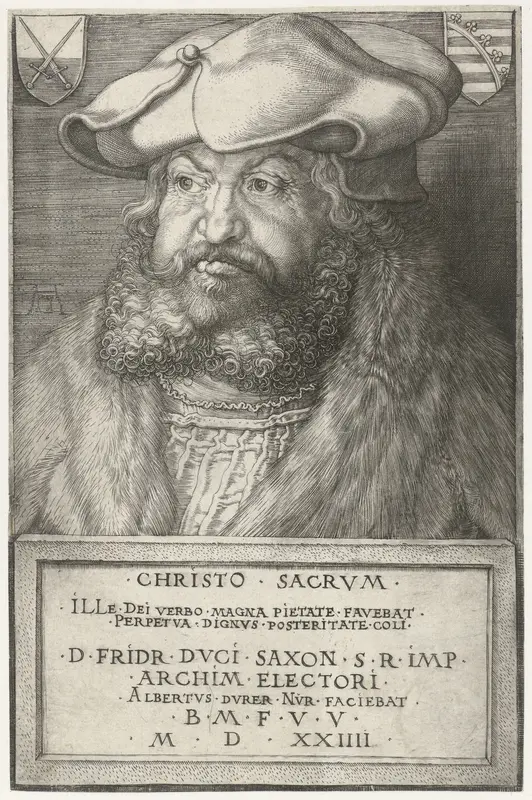 Portret van Frederik III de Wijze, keurvorst van Saksen Wall Art by Unknown - High-Resolution Digital Print