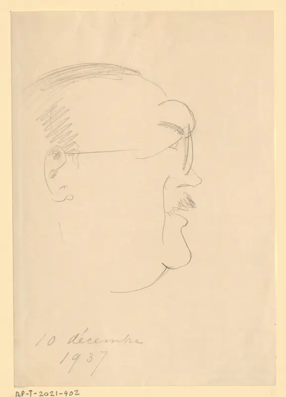 Portret van Frederik Schmidt-Degener Wall Art by Unknown - High-Resolution Digital Print