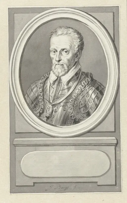 Portret van Gaspard de Coligny II Wall Art by Jacobus Buys - High-Resolution Digital Print