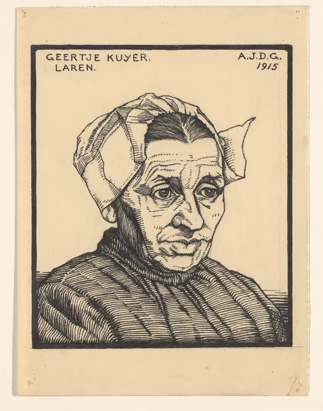 Portret van Geertje Kuyer Wall Art by Unknown - High-Resolution Digital Print