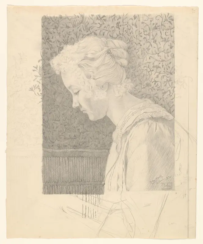 Portret van Geertruida Johanna Jacoba Stolk-Schmidt Wall Art by Unknown - High-Resolution Digital Print