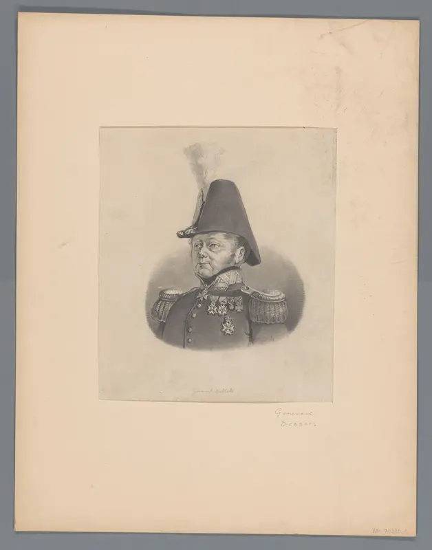 Portret van generaal Dibbets Wall Art by Unknown - High-Resolution Digital Print