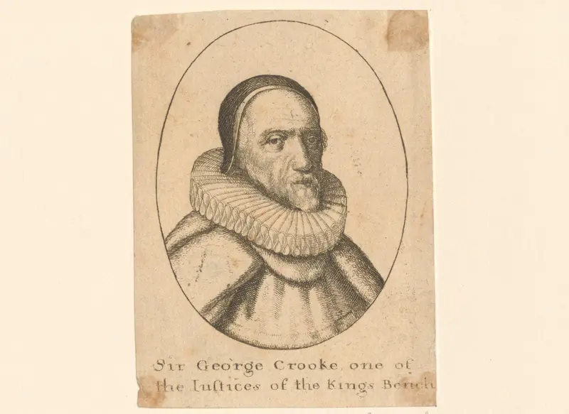 Portret van George Croke Wall Art by Wenceslaus Hollar - High-Resolution Digital Print