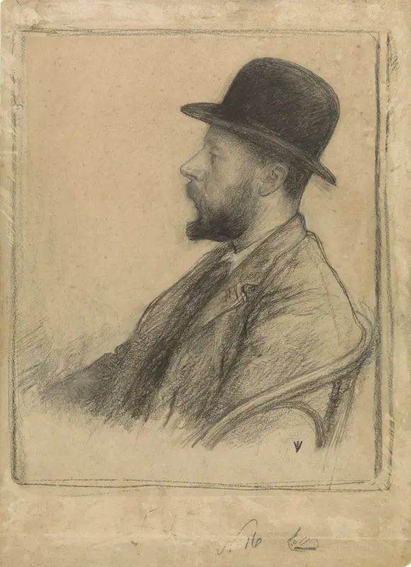 Portret van George Hendrik Breitner Wall Art by Jan Veth - High-Resolution Digital Print