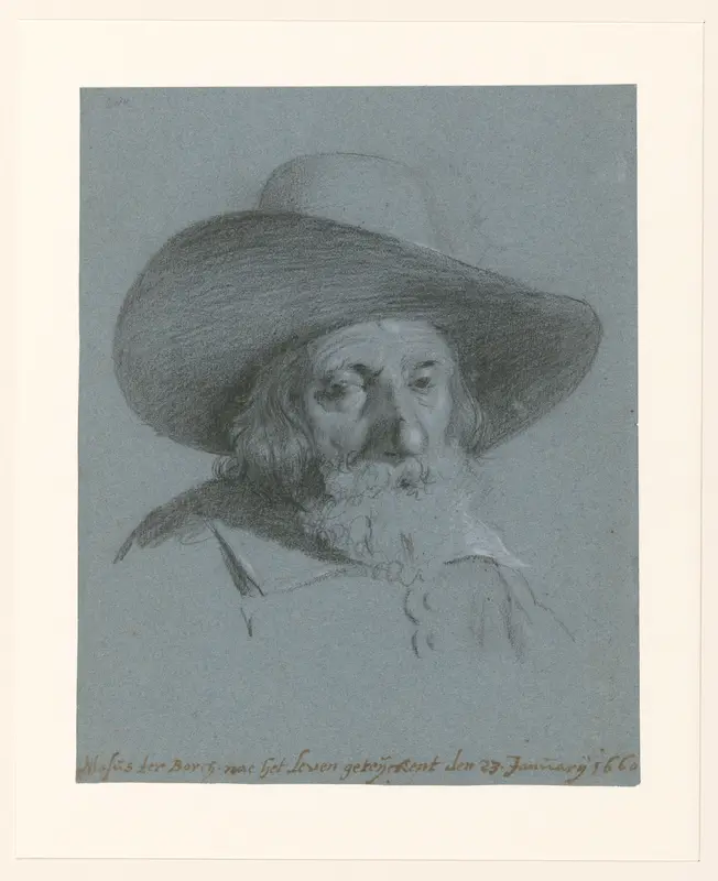 Portret van Gerard ter Borch de Oude Wall Art by Moses ter Borch - High-Resolution Digital Print