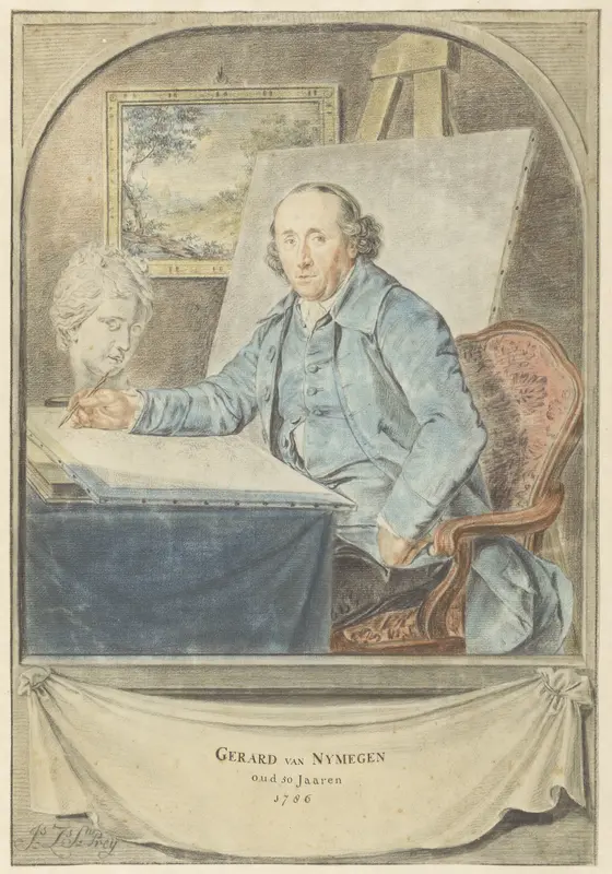 Portret van Gerard van Nijmegen Wall Art by Johannes Zacharias Simon Prey - High-Resolution Digital Print