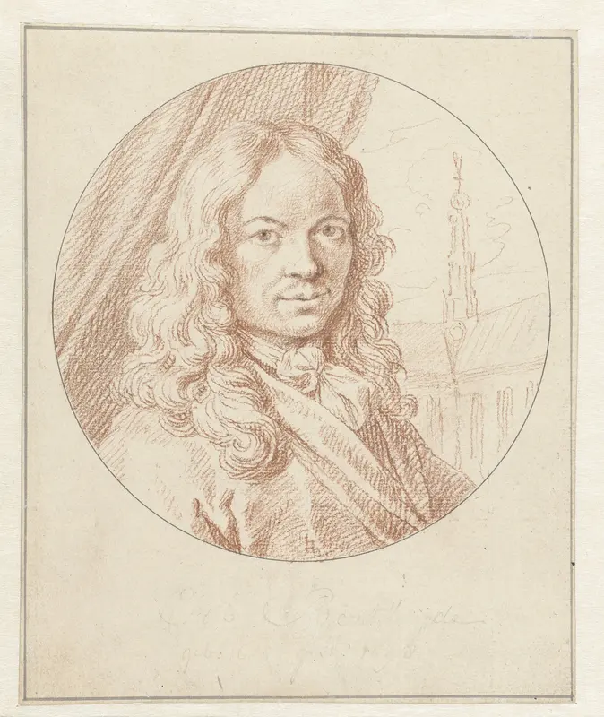 Portret van Gerrit Berckheyde Wall Art by Frans Decker - High-Resolution Digital Print