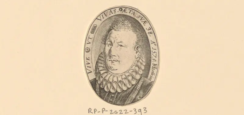 Portret van Gerrit Jansz. van Schooten op 38-jarige leeftijd Wall Art by Unknown - High-Resolution Digital Print