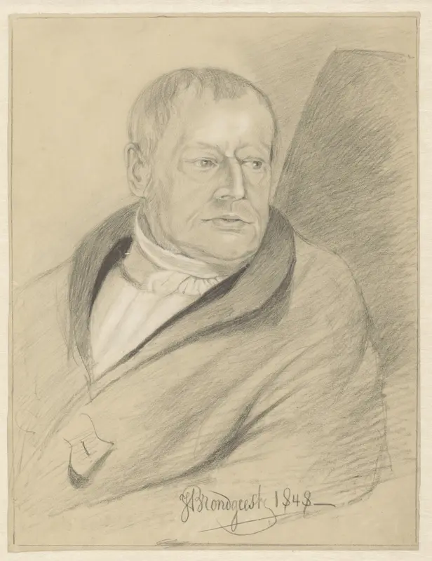 Portret van Gerrit Lamberts (of Jeronimo de Vries?) Wall Art by Johannes Brondgeest - High-Resolution Digital Print