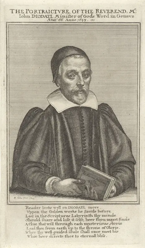 Portret van Giovanni Diodati Wall Art by Unknown - High-Resolution Digital Print