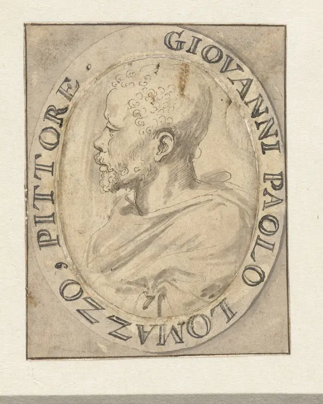 Portret van Giovanni Paolo Lomazzo Wall Art by anonymous - High-Resolution Digital Print