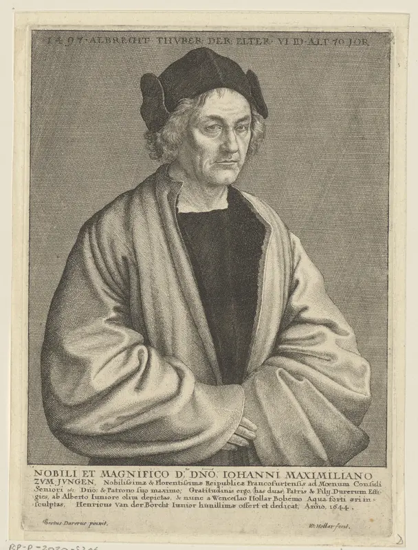 Portret van goudsmid Albrecht Dürer I op 70-jarige leeftijd Wall Art by Unknown - High-Resolution Digital Print