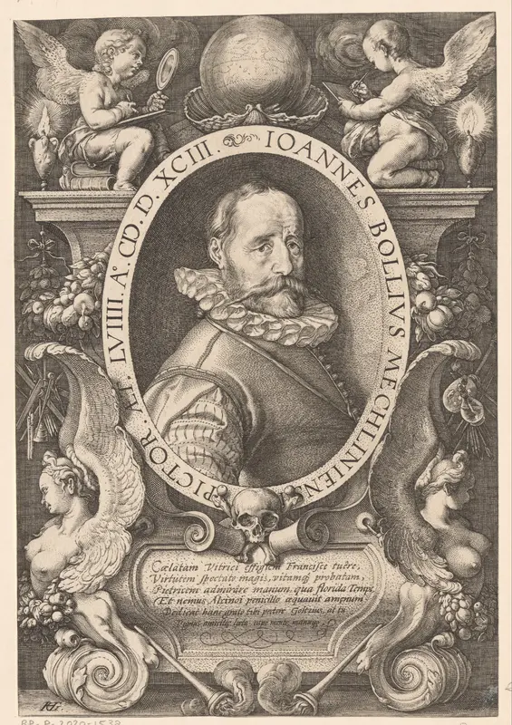 Portret van Hans Bol op 59-jarige leeftijd Wall Art by Unknown - High-Resolution Digital Print
