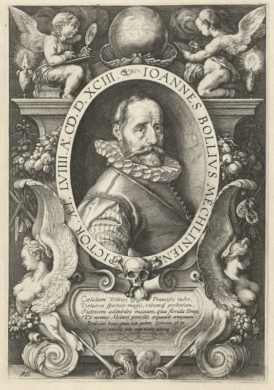 Portret van Hans Bol Wall Art by Hendrick Goltzius - High-Resolution Digital Print