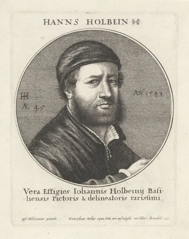 Portret van Hans Holbein de Jonge Wall Art by Unknown - High-Resolution Digital Print