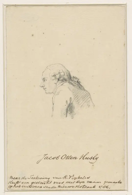Portret van (Hans) Jacob Otten Husly Wall Art by Gerrit Lamberts - High-Resolution Digital Print