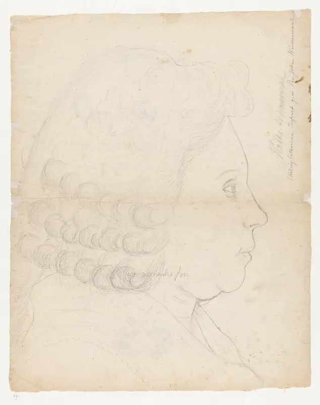 Portret van Hedwig Catharina Wimermark Wall Art by Jan Brandes - High-Resolution Digital Print