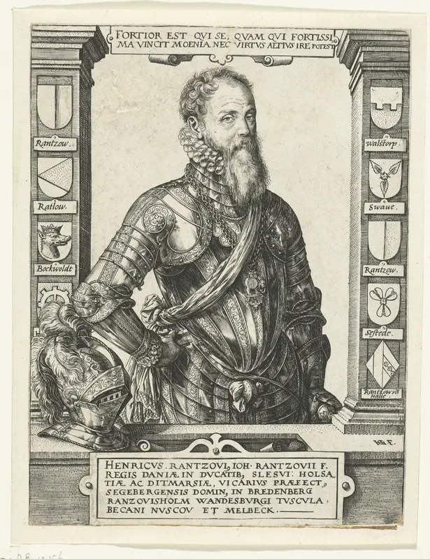 Portret van Heinrich von Rantzau Wall Art by Unknown - High-Resolution Digital Print
