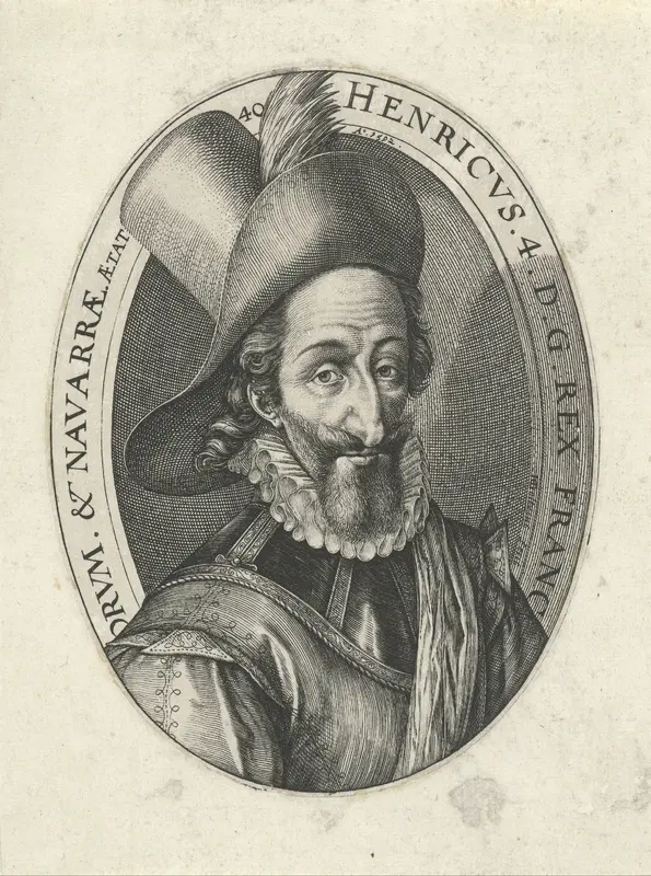 Portret van Hendrik IV, koning van Frankrijk op 40-jarige leeftijd Wall Art by Unknown - High-Resolution Digital Print