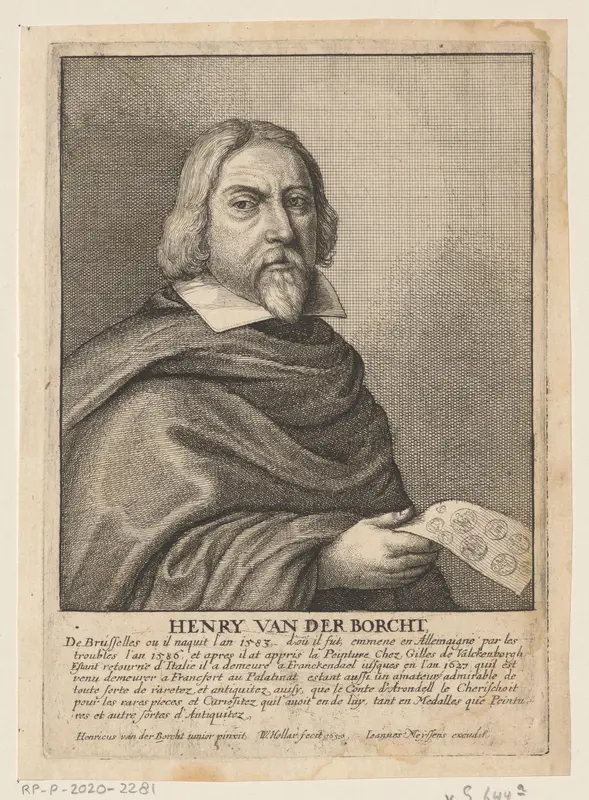 Portret van Hendrik van der Borcht (I) Wall Art by Unknown - High-Resolution Digital Print