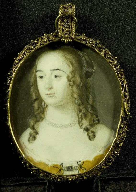 Portret van Henriette Marie (1626-51) van de Paltz, dochter van Frederik V, koning van Bohemen, bijgenaamd de 'Winterkoning' Wall Art by Alexander Cooper - High-Resolution Digital Print