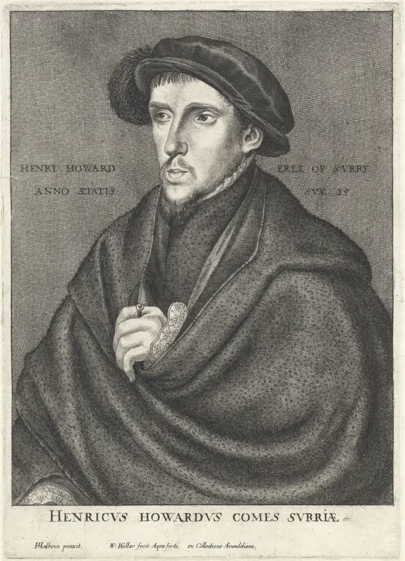 Portret van Henry Howard, graaf van Surrey Wall Art by Unknown - High-Resolution Digital Print