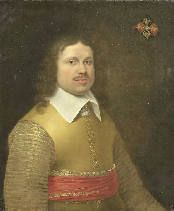 Portret van Herman van der Hem van Nederstein (gest. 1671) Wall Art by Monogrammist IVA - High-Resolution Digital Print