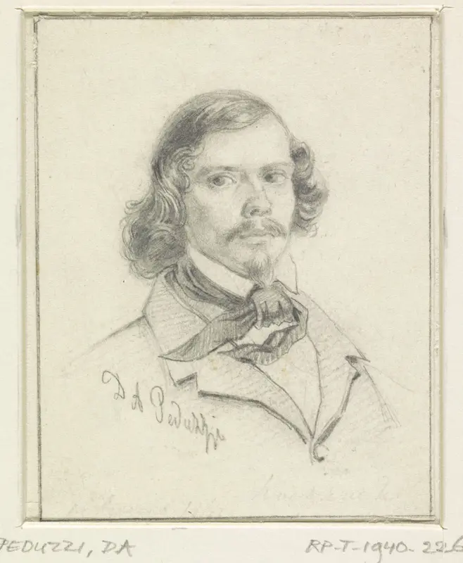 Portret van Hermanus Koekkoek Wall Art by Dominicus Anthonius Peduzzi - High-Resolution Digital Print