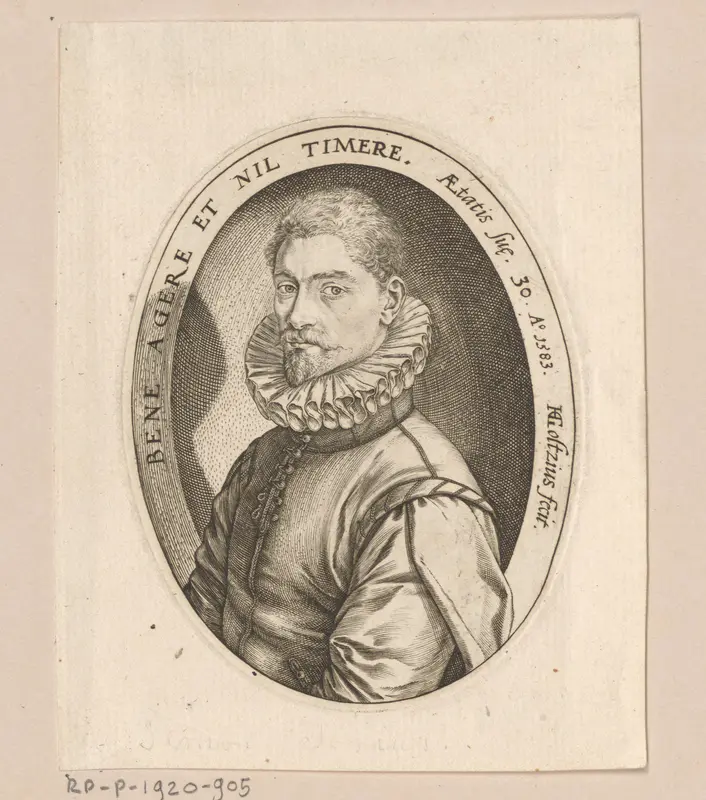 Portret van Hieronymus Scholiers op 30-jarige leeftijd Wall Art by Unknown - High-Resolution Digital Print
