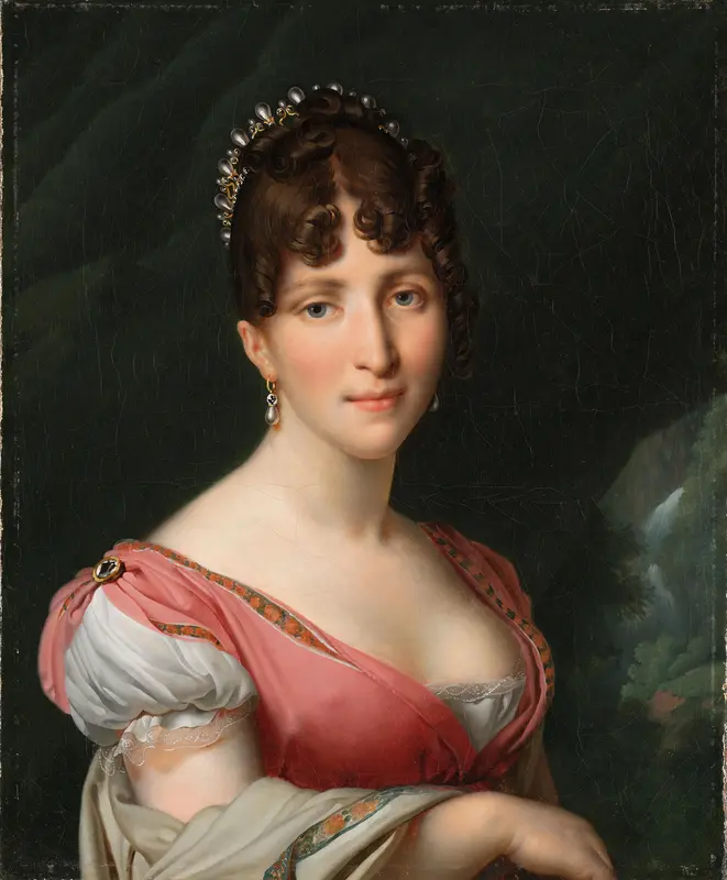 Portret van Hortense de Beauharnais Wall Art by Anne-Louis Girodet-Trioson - High-Resolution Digital Print